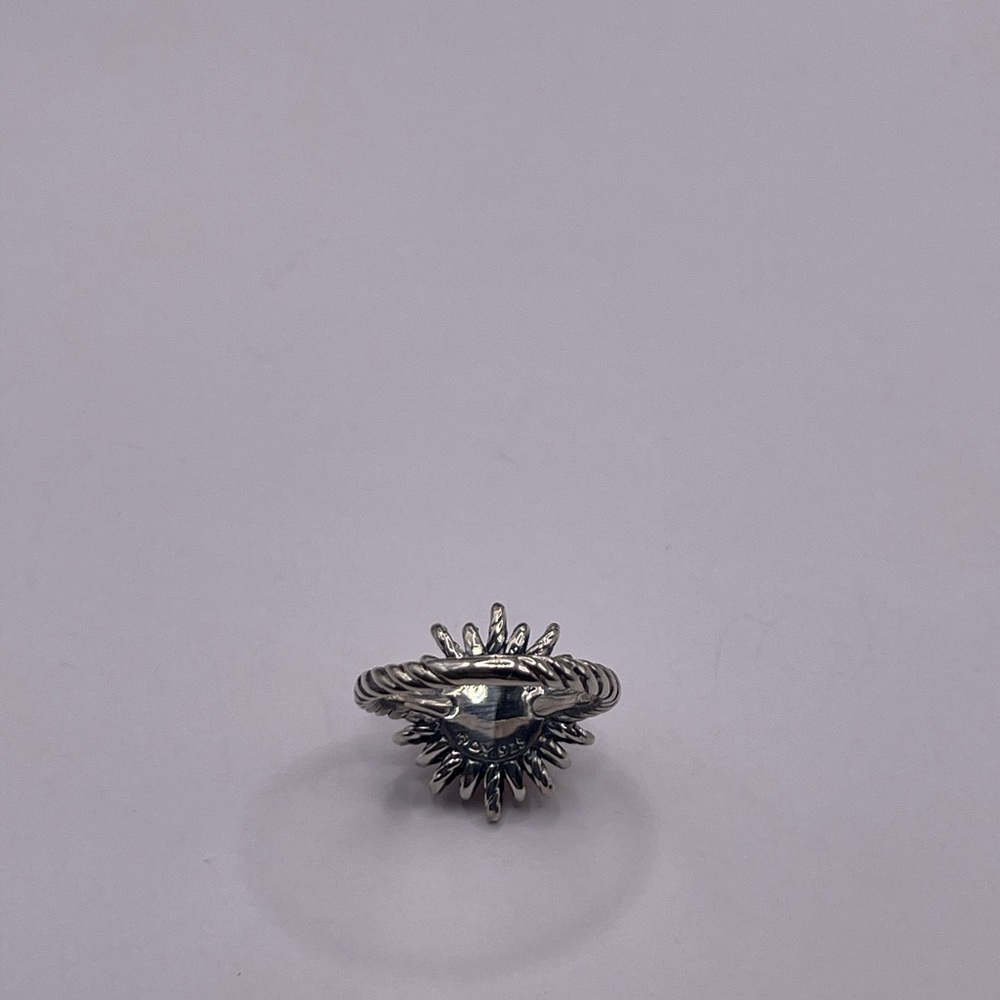 David Yurman Starburst Silver Ring with Red Carnelian - Picture 6 of 9